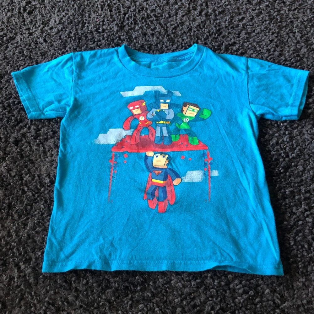 Boys' DC Comics Blue Superhero Short Sleeve Tee